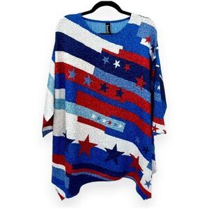 NWT Berek Stars and Stripes Star Top